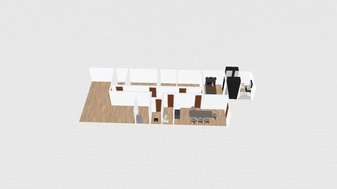 Casa Maria  sin pasillo 3d design renderings