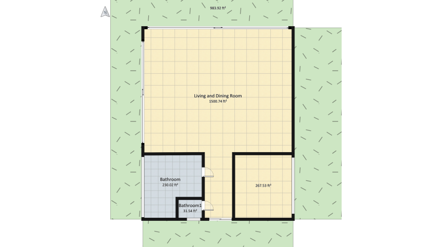 Projekt domu szeregowego. Salon. floor plan 698.95