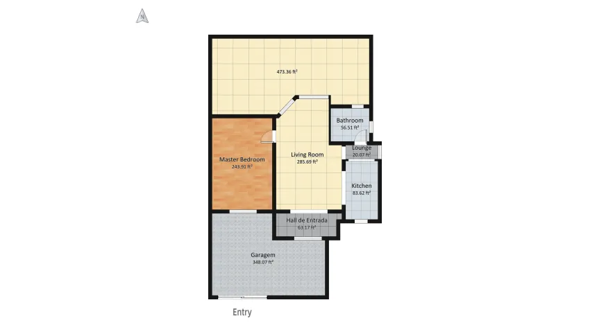 Casa para uma pessoa ou casal floor plan 146.27