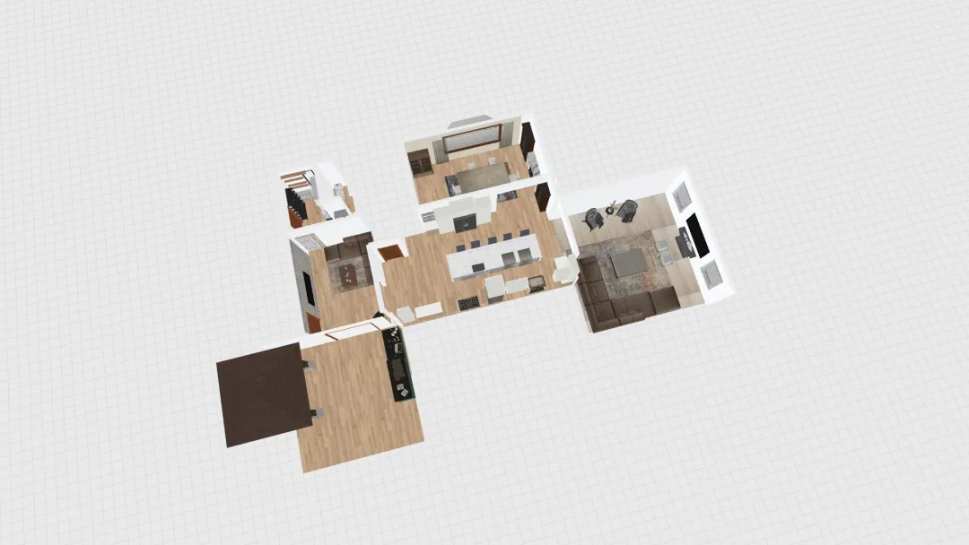 Current Kitchen with Great Room 3d design renderings