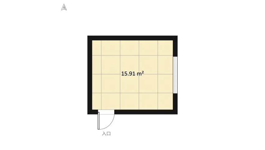 Minimalism bedroom floor plan 15.91