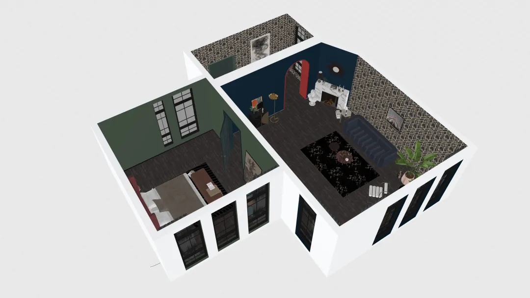 Execuetive Lounge 3d design renderings