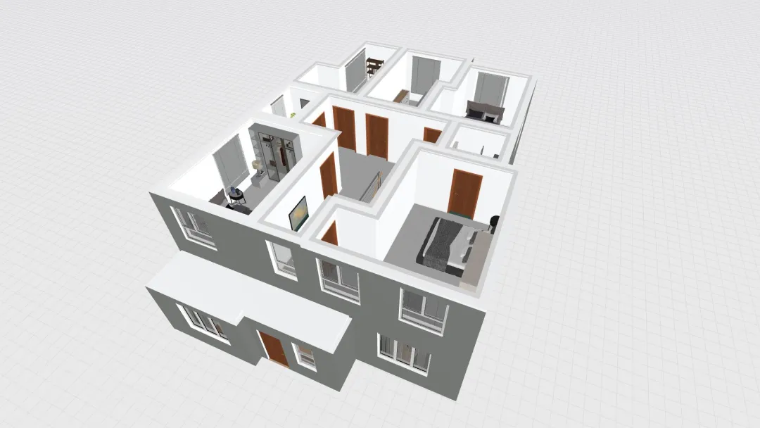2 story house .4 3d design renderings
