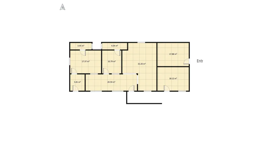 Basic Office reception building as is floor plan 153.83