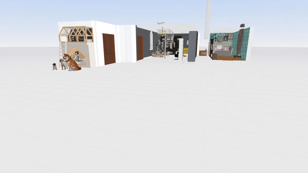 Copy of 2 Story/Level walk-in closet, not complete 3d design renderings