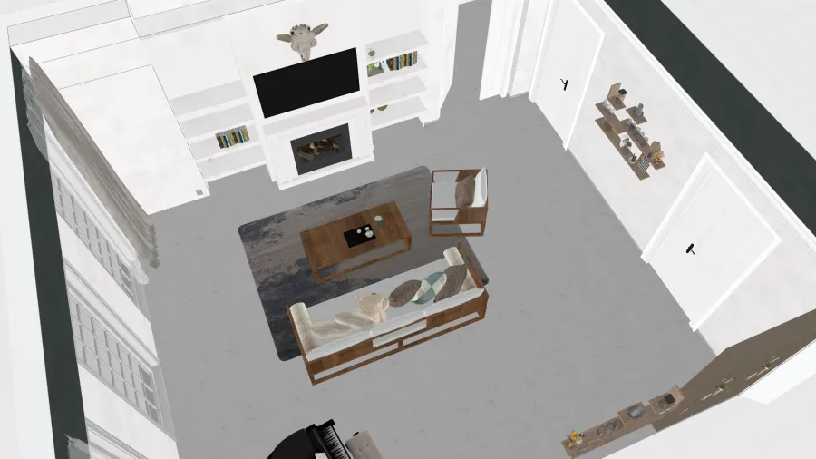 mimi-room white black design 3d design renderings