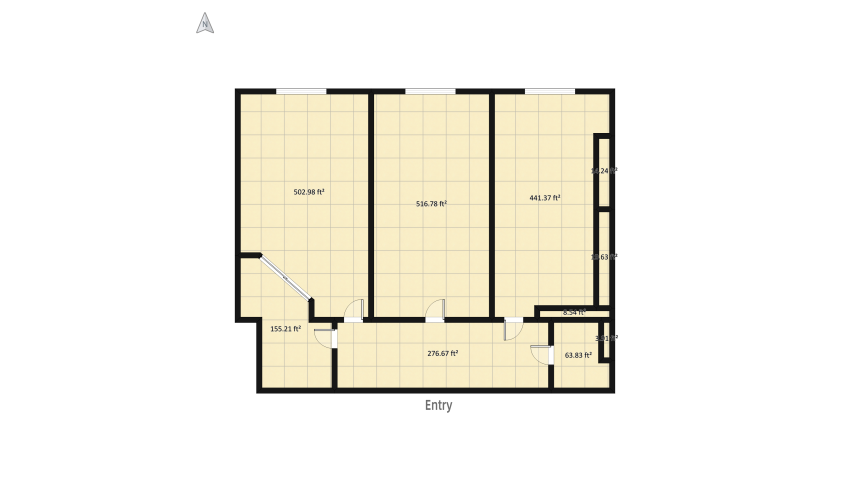 квартира 2 комнатная  floor plan 186.11