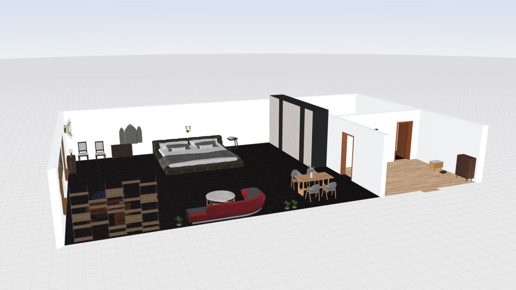 Copy  план моей комнаты в общежитии 3d design renderings