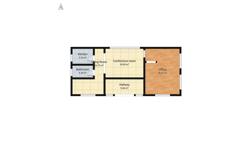 Commercial- Office  floor plan 89.29