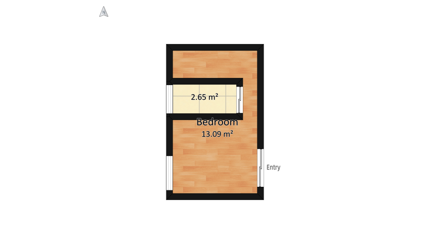 Little bedroom with a little bathroom floor plan 19.41